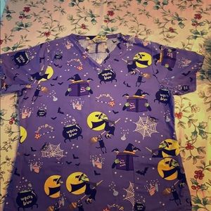 Halloween scrub top.